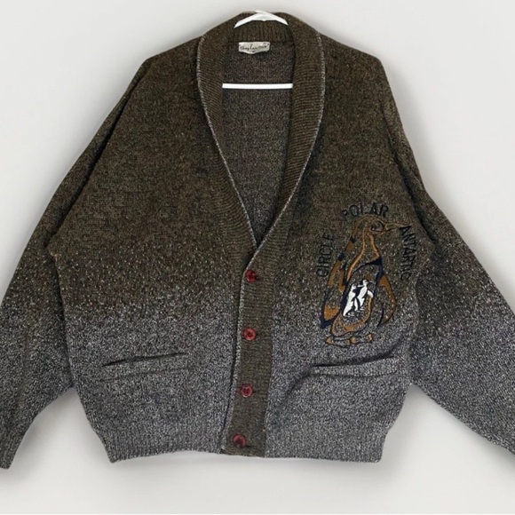 Guy Laurent Other - Guy Laurent Mens Wool Blend Penguin Embroidered XL Sweater Canadian Cottagecore